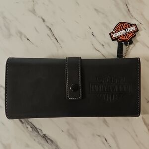 Harley-Davidson Leather Travel Tech Tri-fold Organizer